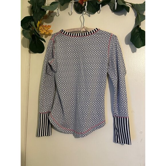 Sundance Thermal Tee T Shirt Size XS Embroidered Geometric Print Bohemian Casual - Picture 11 of 11